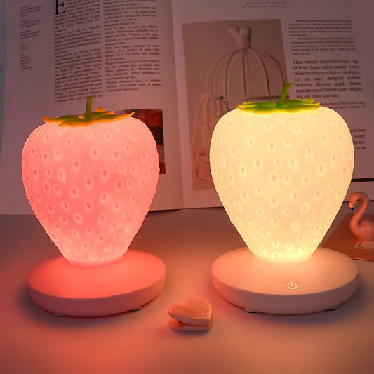 "Strawberry Delight: Brighten Up Your Child's Room with our LED Energy-saving Lamp!"