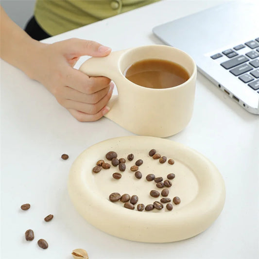 Ceramic Coffee Cup with Tray